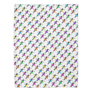 Ballerina Neon Tutus Silhouette Ballet Dancers Duvet Cover