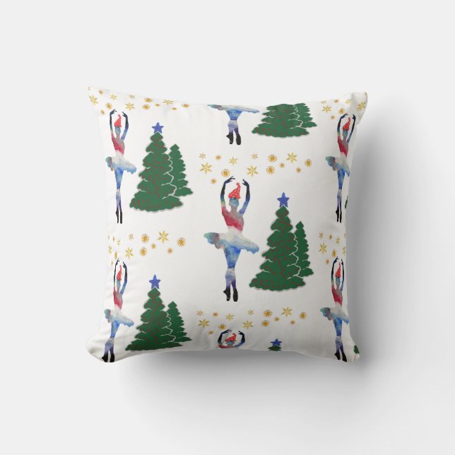 Ballerina New Year Throw Cushion 41 x 41 cm (Front)