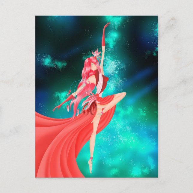 Ballerina Night Sky Postcard (Front)