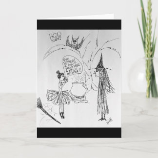 Ballerina No Longer A Witch Halloween Greeting Card