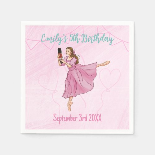 Ballerina Nutcracker Birthday Napkins