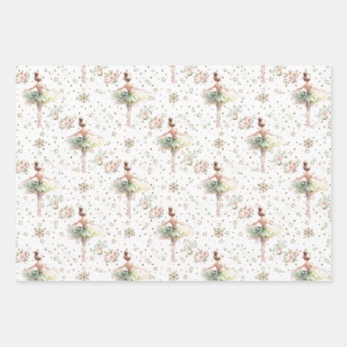 Ballerina Nutcracker Fairy Story Wrapping Paper Sheets