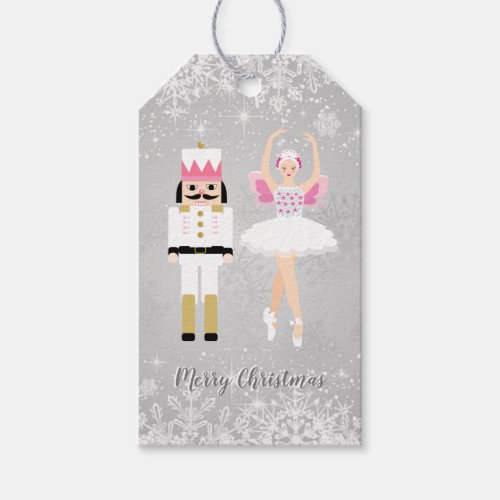 Ballerina Nutcracker snowflakes Christmas Gift Tags