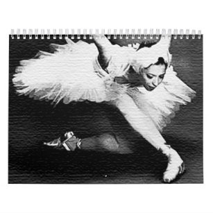 Ballerina on stage to dance "Swan Lake" Calendar