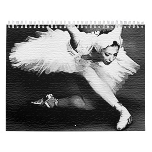 Ballerina on stage to dance Swan Lake Calendar