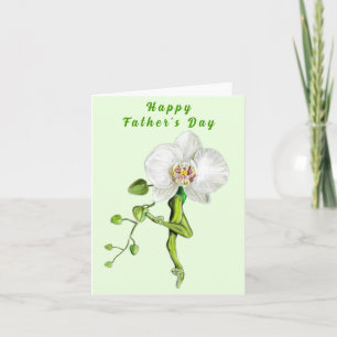 Ballerina Orchid Ballet Dancer Father's Day Card