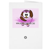 Ballerina owl - glitter cards (Back)