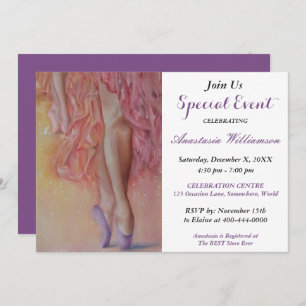BALLERINA PARTY EVENT INVITE