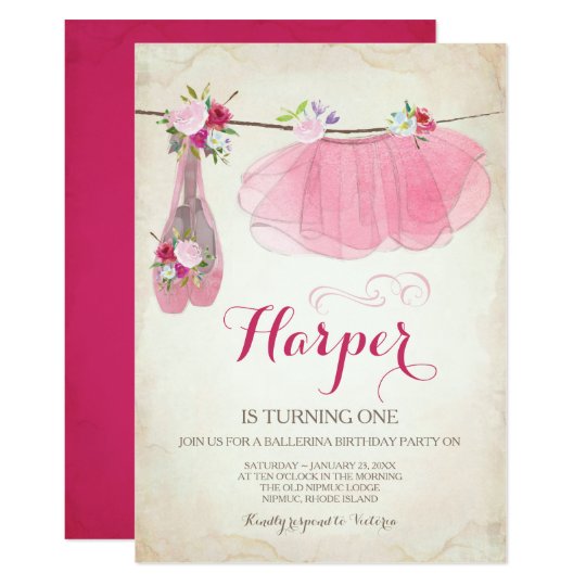 Ballet Party Invitations 7