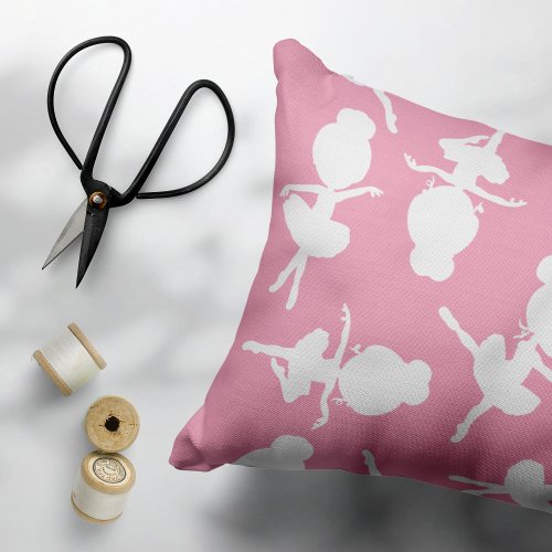 Ballerina Pattern Ballet Girls Ballet Dance Accent Pillow