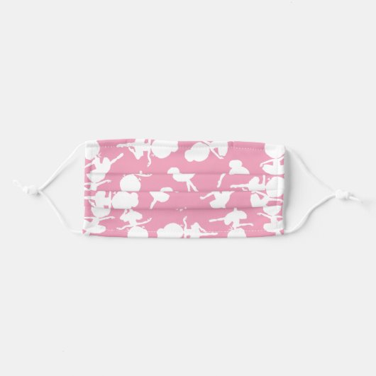 Ballerina Pattern, Ballet Girls, Ballet Dance Adult Cloth Face Mask (Front, Folded)