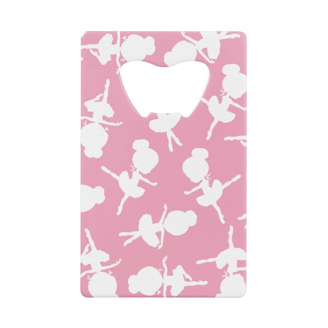 Ballerina Pattern, Ballet Girls, Ballet Dance Credit Card Bottle Opener (Front)