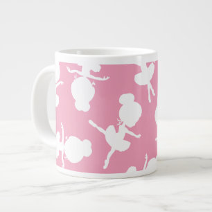 Ballerina Pattern, Ballet Girls, Ballet Dance Giant Coffee Mug