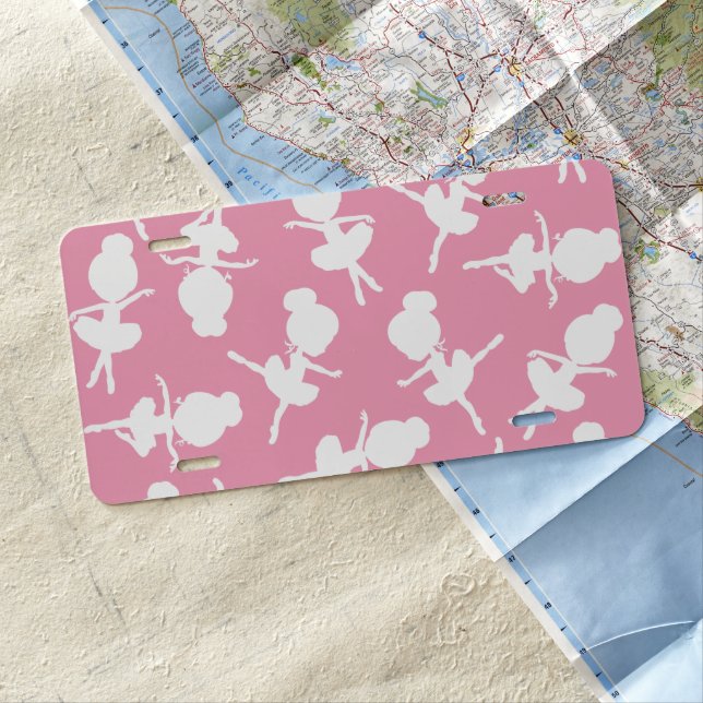 Ballerina Pattern, Ballet Girls, Ballet Dance License Plate (In Situ)