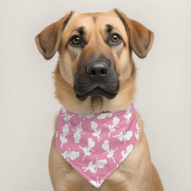 Ballerina Pattern, Ballet Girls, Ballet Dance Pet Bandana Collar (Dog 2)