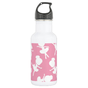 Ballerina Pattern, Ballet Girls, Ballet Dance Stainless Steel Water Bottle