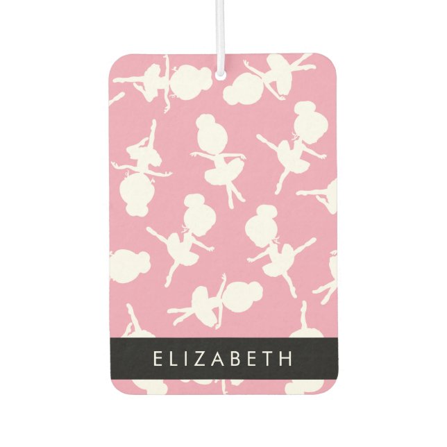 Ballerina Pattern, Ballet Girls, Dance, Your Name Air Freshener (Front)