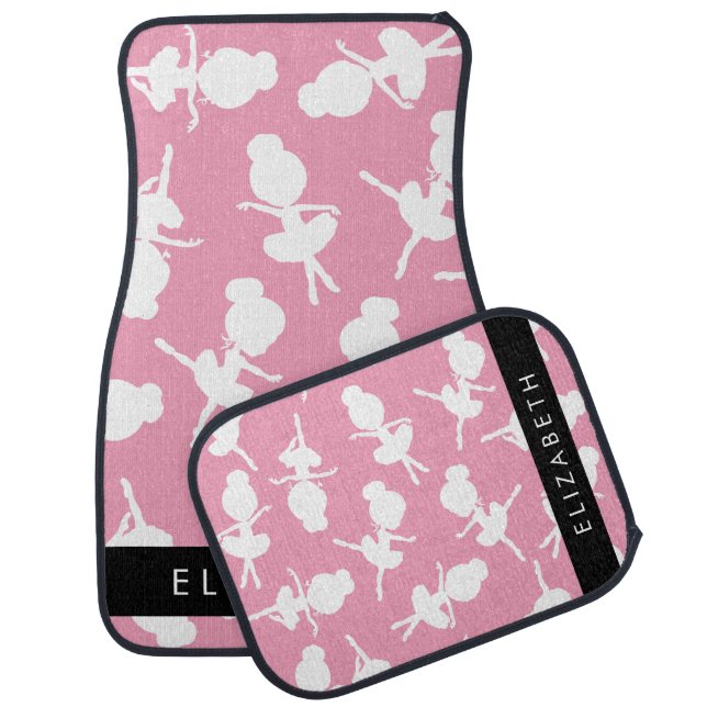 Ballerina Pattern, Ballet Girls, Dance, Your Name Car Floor Mat (Set)