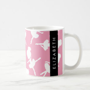 Ballerina Pattern, Ballet Girls, Dance, Your Name Coffee Mug