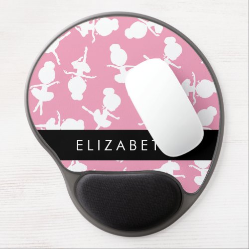 Ballerina Pattern Ballet Girls Dance Your Name Gel Mouse Pad