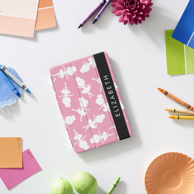 Ballerina Pattern, Ballet Girls, Dance, Your Name iPad Mini Cover (In Situ)
