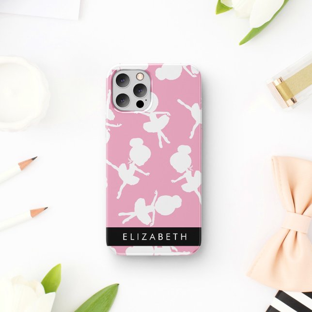 Ballerina Pattern, Ballet Girls, Dance, Your Name iPhone Case (Creator Uploaded)