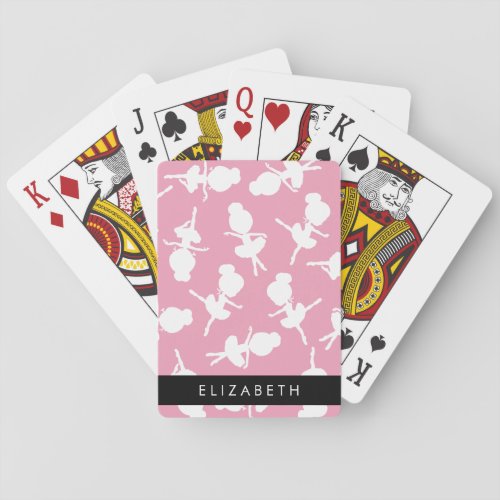 Ballerina Pattern Ballet Girls Dance Your Name Poker Cards