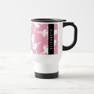 Ballerina Pattern, Ballet Girls, Dance, Your Name Travel Mug
