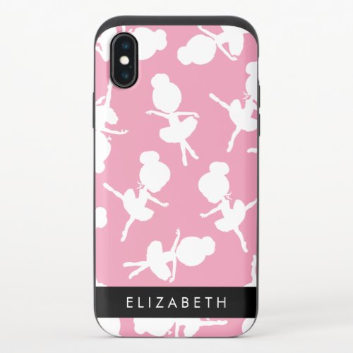 Ballerina Pattern Ballet Girls Dance Your Name iPhone X Slider Case