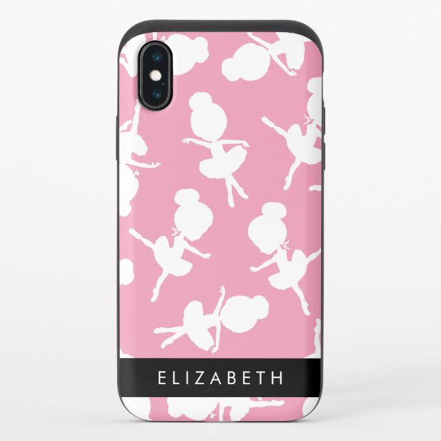 Ballerina Pattern, Ballet Girls, Dance, Your Name Uncommon iPhone Case (Back)
