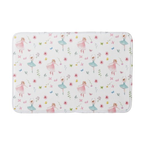 Ballerina Pattern  Bath Mat