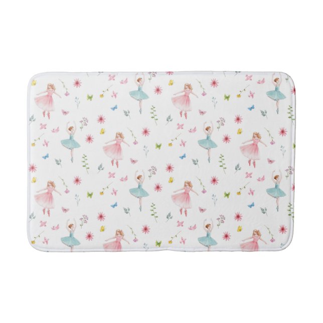 Ballerina Pattern  Bath Mat (Front)