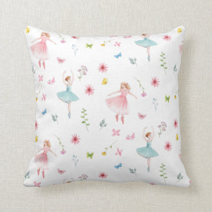 Ballerina Pattern Throw Pillow