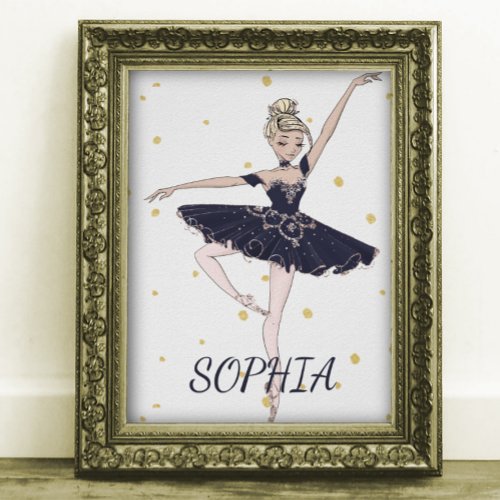 Ballerina Personal Gold Spots Poster