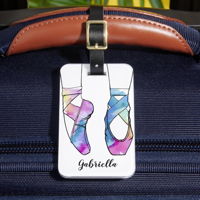 Ballerina Personalized Ballet Luggage Tag (Front Insitu 2)