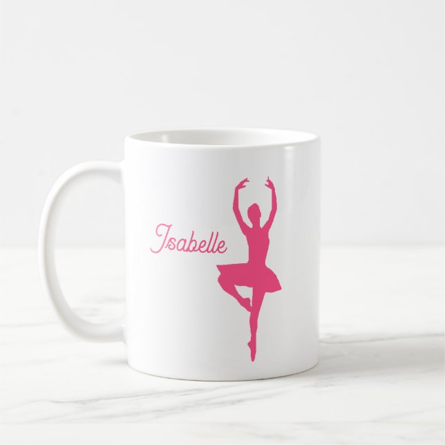 "Ballerina" Personalized Mug (pink) (Left)