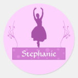 Ballerina Personalized Stickers at Zazzle