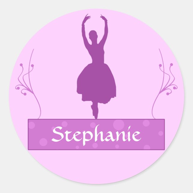 Ballerina Personalized Stickers (Front)