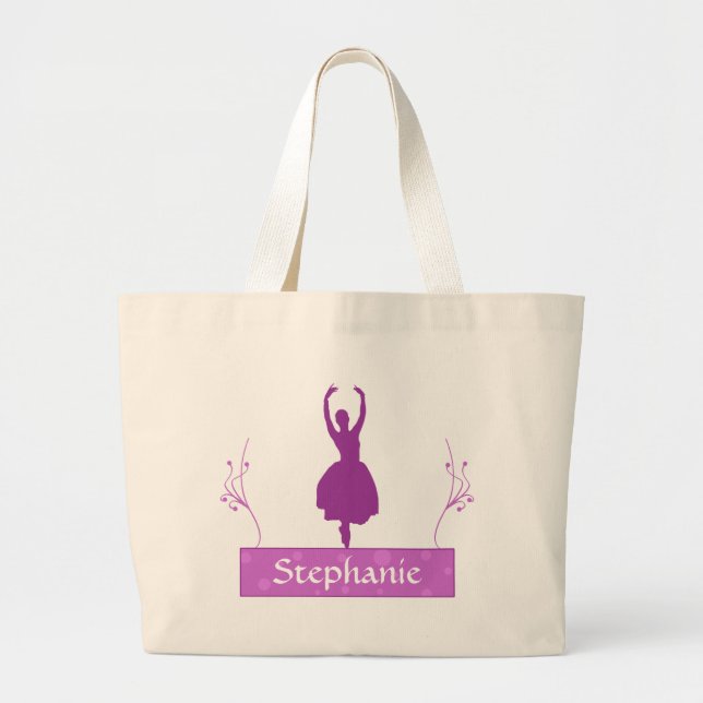 Ballerina Personalized Tote Bag (Front)