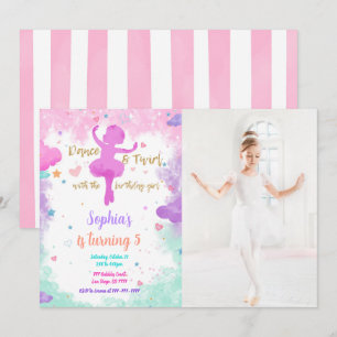 Ballerina Photo Invitation