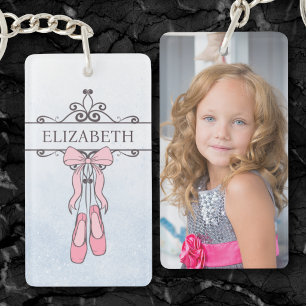 Ballerina Photo Keychain   Cute Ballet Gift 