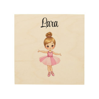 Ballerina Pillow Wood Wall Art