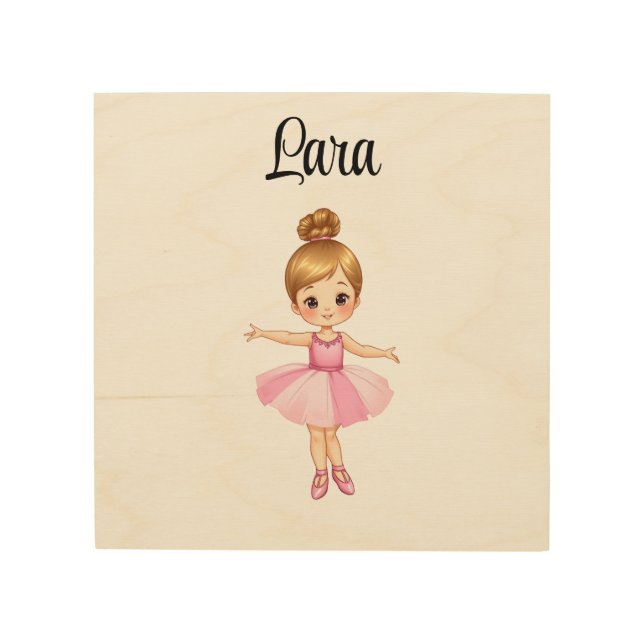 Ballerina Pillow  Wood Wall Art (Front)