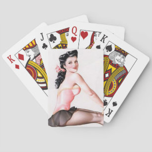 Ballerina Pin Up Poker Cards