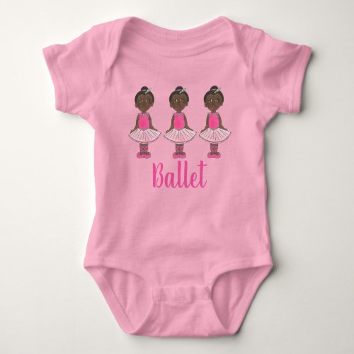 Ballerina Pink Ballet Dance Recital Girl Tutu Baby Bodysuit