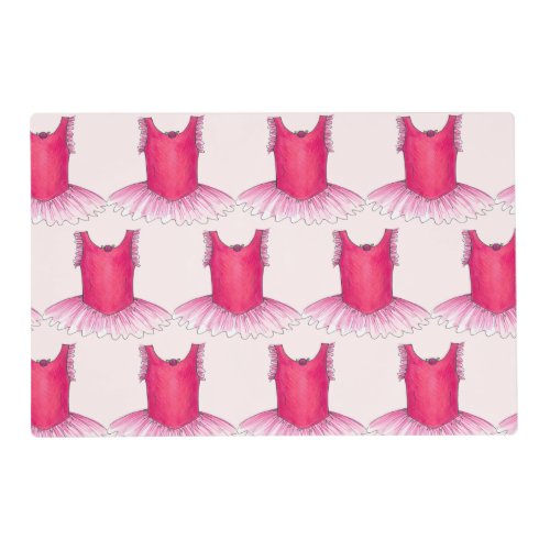 Ballerina Pink Ballet Dance Recital Tutu Costume Placemat