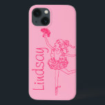 Ballerina pink girls name personalized ipad case<br><div class="desc">Cute originally ipad case for your a special Ballerina. Reads Lindsay or you can personalize with your own choice of name or words. Exclusively designed by Sarah Trett.</div>