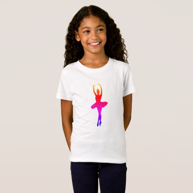 Ballerina Pink Nutcracker Ballet Dancer Girl T-Shirt (Front Full)