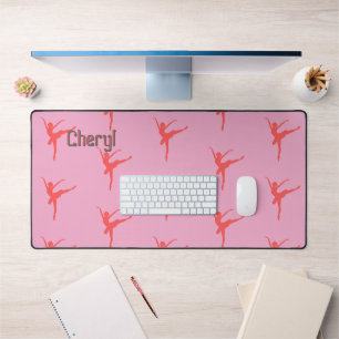 Ballerina. Pink. Personalized Desk Mat