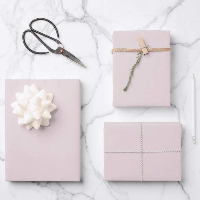 Ballerina Pink Solid Color  Wrapping Paper Sheets (Front)
